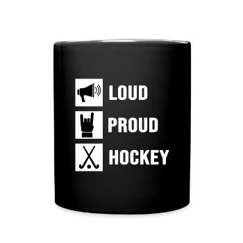 Légende du hockey sur gazon Fier amateur de hockey - Mug uni - noir - Devant