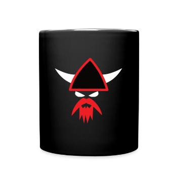 Cooles Wikinger Design - Eric der Rote - Tasse einfarbig - Schwarz - Vorne