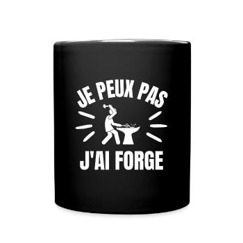 je peux pas j'ai forge - Mug uni - noir - Devant