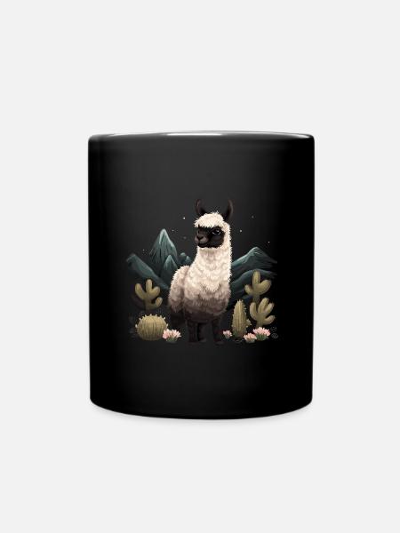 Alpaga Lama LLama - Mug uni - noir