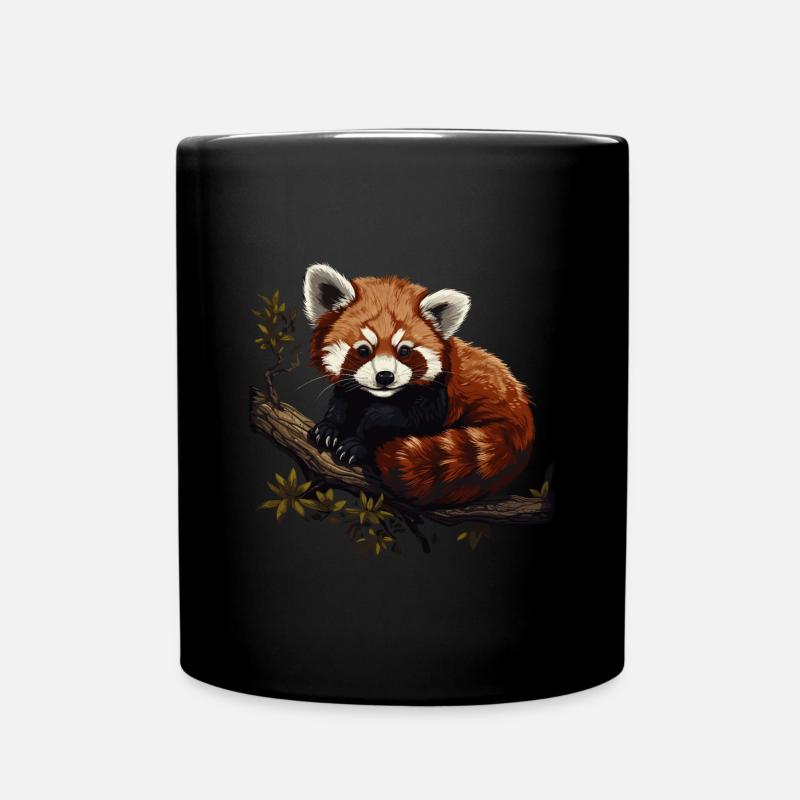 Roter Panda Katzenbär Red Panda Baby - Tasse einfarbig - Schwarz