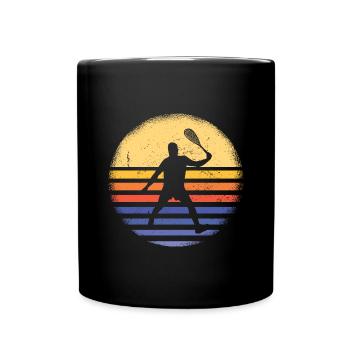 Sport Retro Sunset Squash - Mug uni - noir - Devant