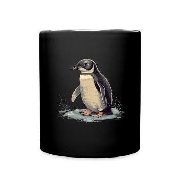 Penguin Baby Bird Chick - Full Colour Mug - black - Front