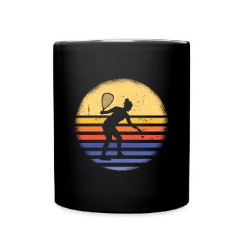 Sport Retro Sunset Racquetball - Mug uni - noir - Devant