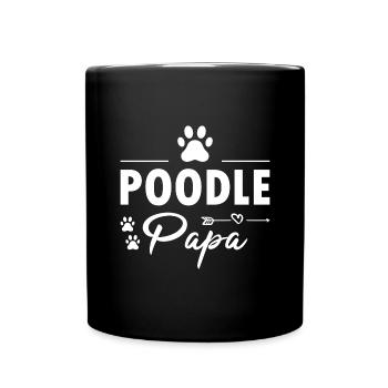 Poodle Papa - Tasse einfarbig - Schwarz - Vorne