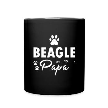Beagle Papa - Mug uni - noir - Devant