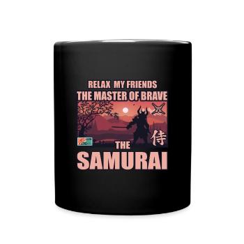 Samurai the Master of the Brave - Tasse einfarbig - Schwarz - Vorne