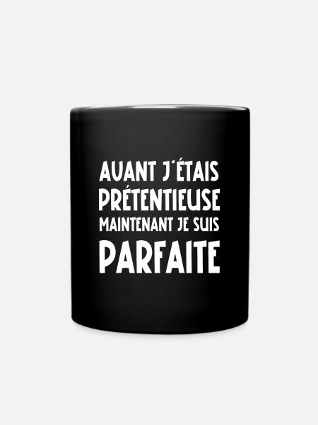 avant j'étais prétentieuse - Mug uni - noir