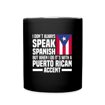 Puerto Rico | Puerto Ricaner Flagge Geschenkideen - Tasse einfarbig - Schwarz - Vorne