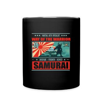 Samurai - Way of the Warrior Design - Full Colour Mug - black - Front