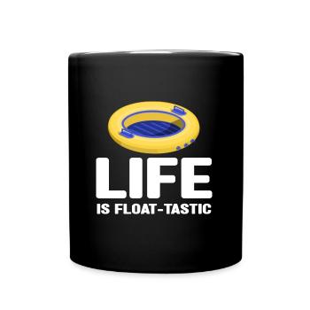 Rafting Wassersport | River Tubing Fluss Geschenke - Tasse einfarbig - Schwarz - Vorne