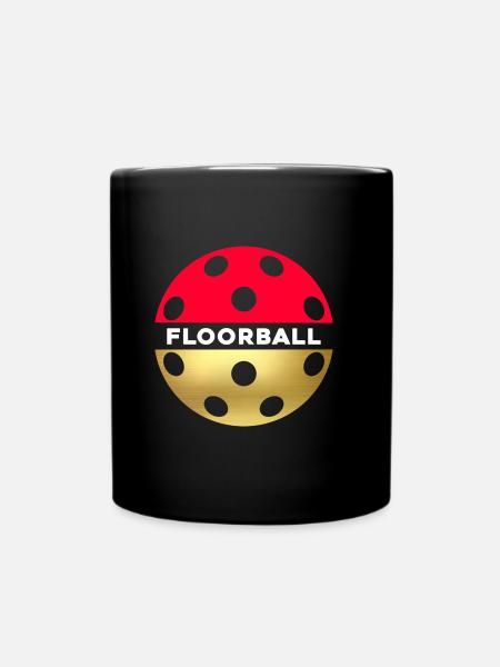 Floorball Unihockey-ball Floorballspieler - Tasse einfarbig - Schwarz