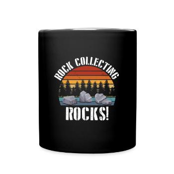 Geologie Steine Sammeln | Edelstein Stein Geschenk - Tasse einfarbig - Schwarz - Vorne