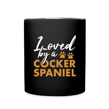 Chien aimé par un corgi - Mug uni - noir - Devant
