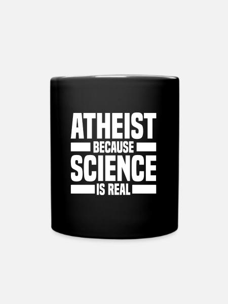 Atheismus Sprüche - Tasse einfarbig - Schwarz