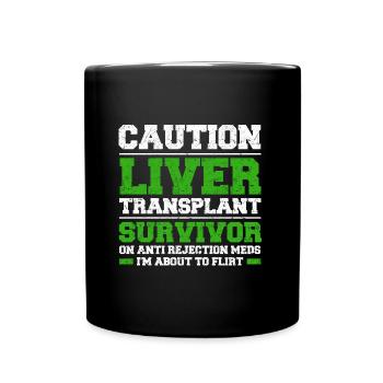 Leberspender Transplantation Organspende Geschenk - Tasse einfarbig - Schwarz - Vorne