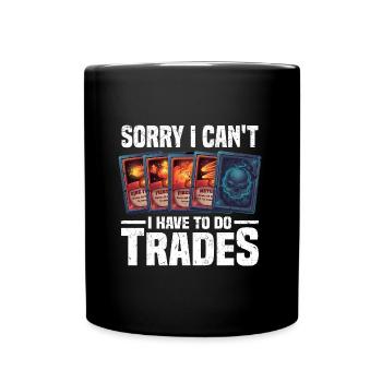 Karten sammler - Tasse einfarbig - Schwarz - Vorne