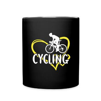 Sport Heart Cycling - Tasse einfarbig - Schwarz - Vorne