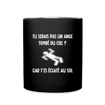éclaté au sol - Mug uni - noir - Devant