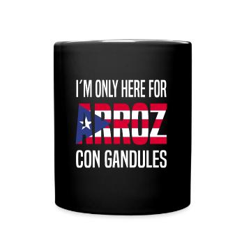 Puerto Rico Flagge | Puerto Ricaner Geschenkideen - Tasse einfarbig - Schwarz - Vorne