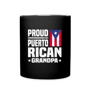 Puerto Rico Flagge | Puerto Ricaner Geschenkideen - Tasse einfarbig - Schwarz - Vorne
