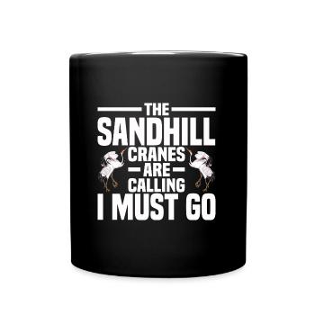Kanadischer Kranich - Tasse einfarbig - Schwarz - Vorne