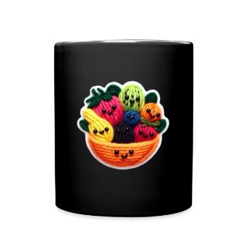 Fruit salad faces - Tasse einfarbig - Schwarz - Vorne
