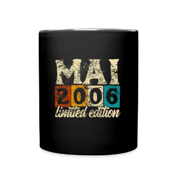 Edition Limitée Mai 2006 - Anniversaire - Mug uni - noir - Devant