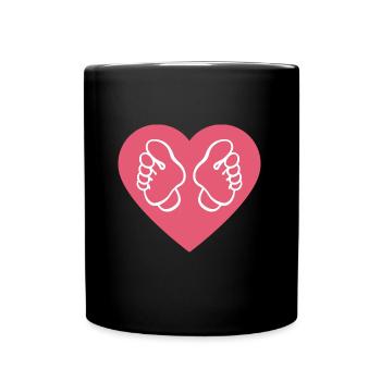 Feet - Pedicure - Podiatrist - Wings - Full Colour Mug - black - Front