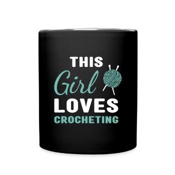 Crocheteur Cette fille adore le crochet - Mug uni - noir - Devant