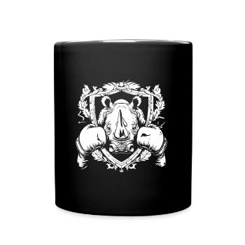 Rhino Boxer Boxing MMA - Full Colour Mug - black - Front