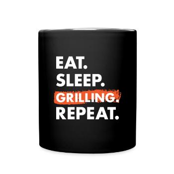 Griller Eat Sleep Grilling - Full Colour Mug - black - Front