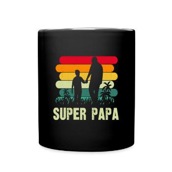 super papa - Mug uni - noir - Devant