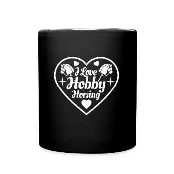 J’aime Hobby Horsing - Coeur - Hobby - Mug uni - noir - Devant