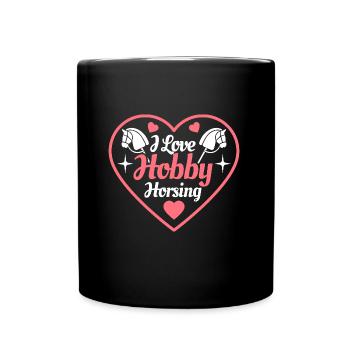 J’aime Hobby Horsing - Coeur - Hobby - Mug uni - noir - Devant