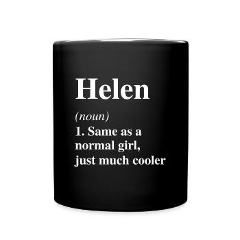 Helen Definition Cool Name Saying Gift - Full Colour Mug - black - Front