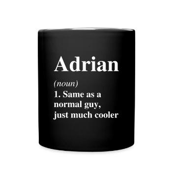 Adrian Définition Cool Nom Dicton Cadeau - Mug uni - noir - Devant
