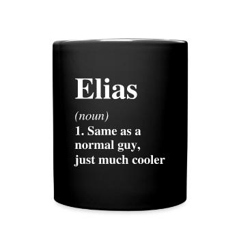 Elias Definition Cool Name Saying Gift - Full Colour Mug - black - Front