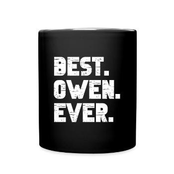 Best Owen Ever Retro Gift Saying Birthday - Full Colour Mug - black - Front