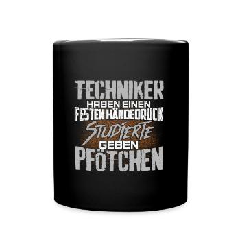 TECHNIKER - fest - Tasse einfarbig - Schwarz - Vorne