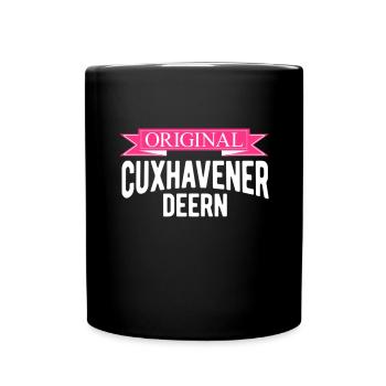 Cuxhaven original cuxhavener deern - Tasse einfarbig - Schwarz - Vorne