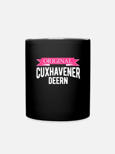 Cuxhaven original cuxhavener deern - Tasse einfarbig - Schwarz