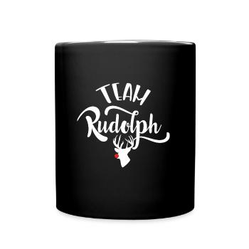 Team Rudolph Rentier Rudolf Weihnachten Geschenk - Tasse einfarbig - Schwarz - Vorne