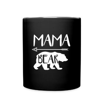 Mama Bear - Tasse einfarbig - Schwarz - Vorne