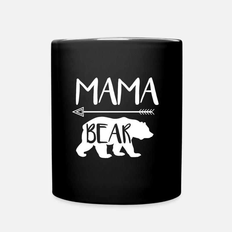 Mama Bear - Tasse einfarbig - Schwarz