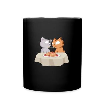 Chat Susie et les voyous Amour Saint Valentin - Mug uni - noir - Devant