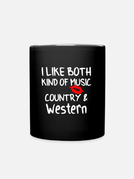 Country Western Music Shirt Gift - Full Colour Mug - black