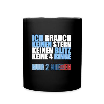 Bimmer Spruch Nieren Ringe Stern Geschenk - Tasse einfarbig - Schwarz - Vorne
