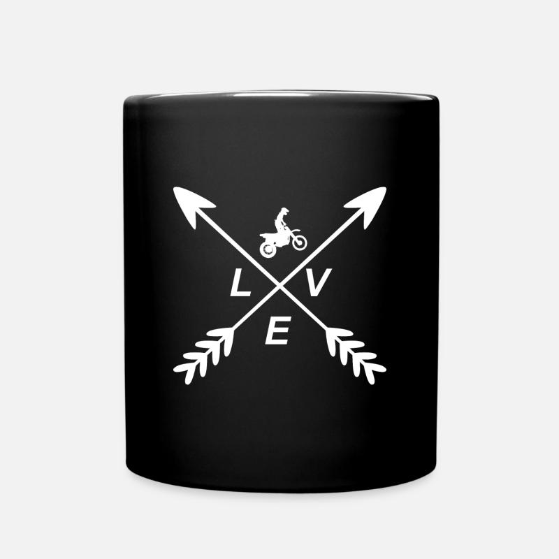 Motocross - Love - Tasse einfarbig - Schwarz