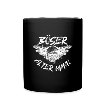 Böser Alter Mann - Tasse einfarbig - Schwarz - Vorne